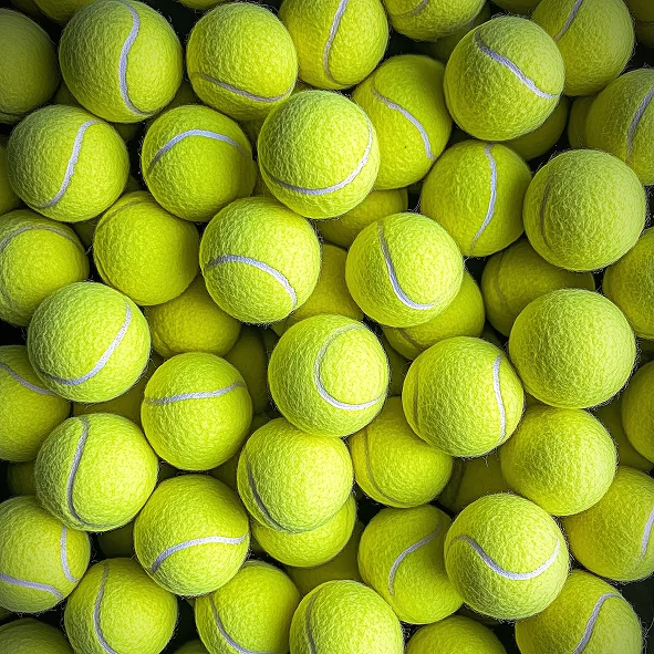 Pile of tennis balls